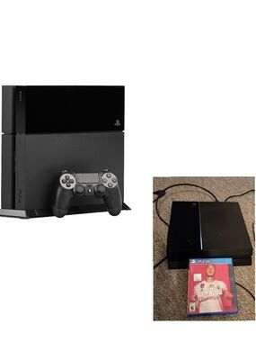 Sony 4 Console Bundle with White DualShock Controller and FIFA Games